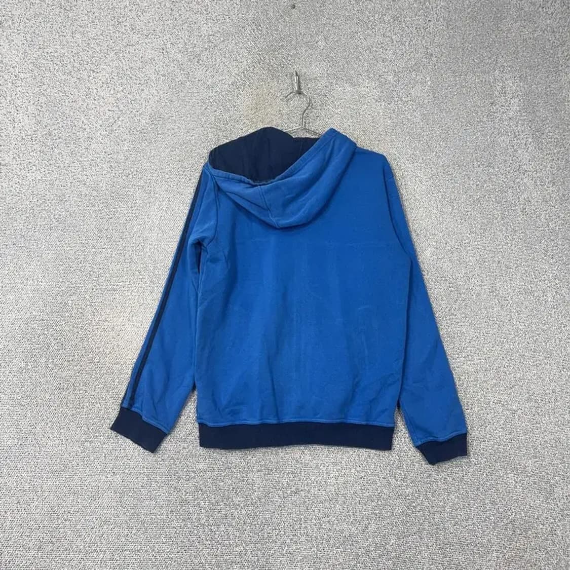 아디다스 블루 불꽃 로고 삼선 오버핏 후드집업 100 상품이미지2