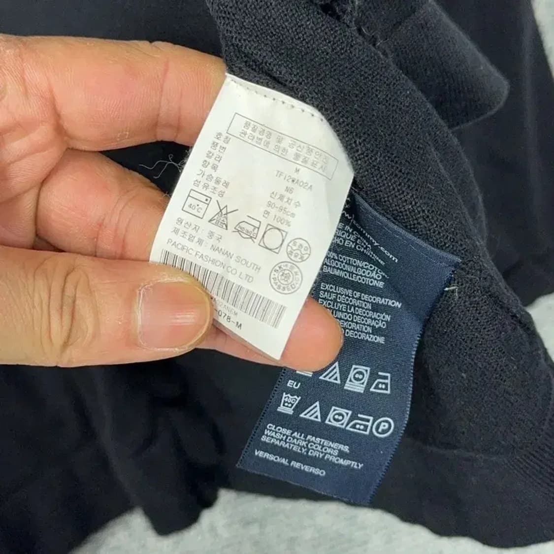 타미힐피거 코튼 블랙 가디건 M 상품이미지4