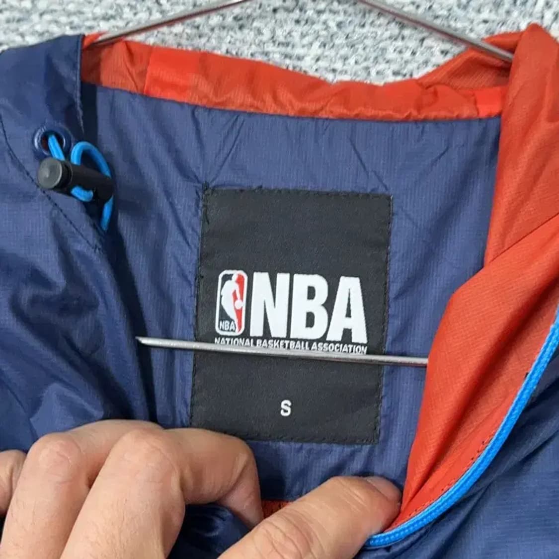NBA 로고 네이비 바람막이 S 상품이미지3