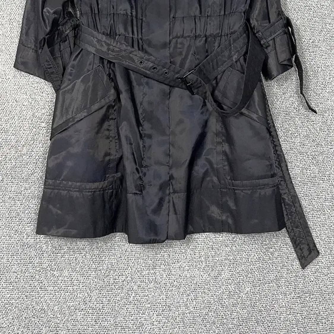 한섬 오즈세컨 여성 블랙 벨티드 코트 55 상품이미지4