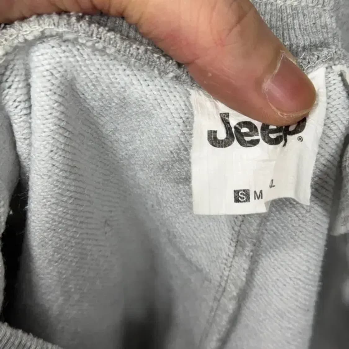 지프 로고 라이트 그레이 조거팬츠 S 상품이미지5