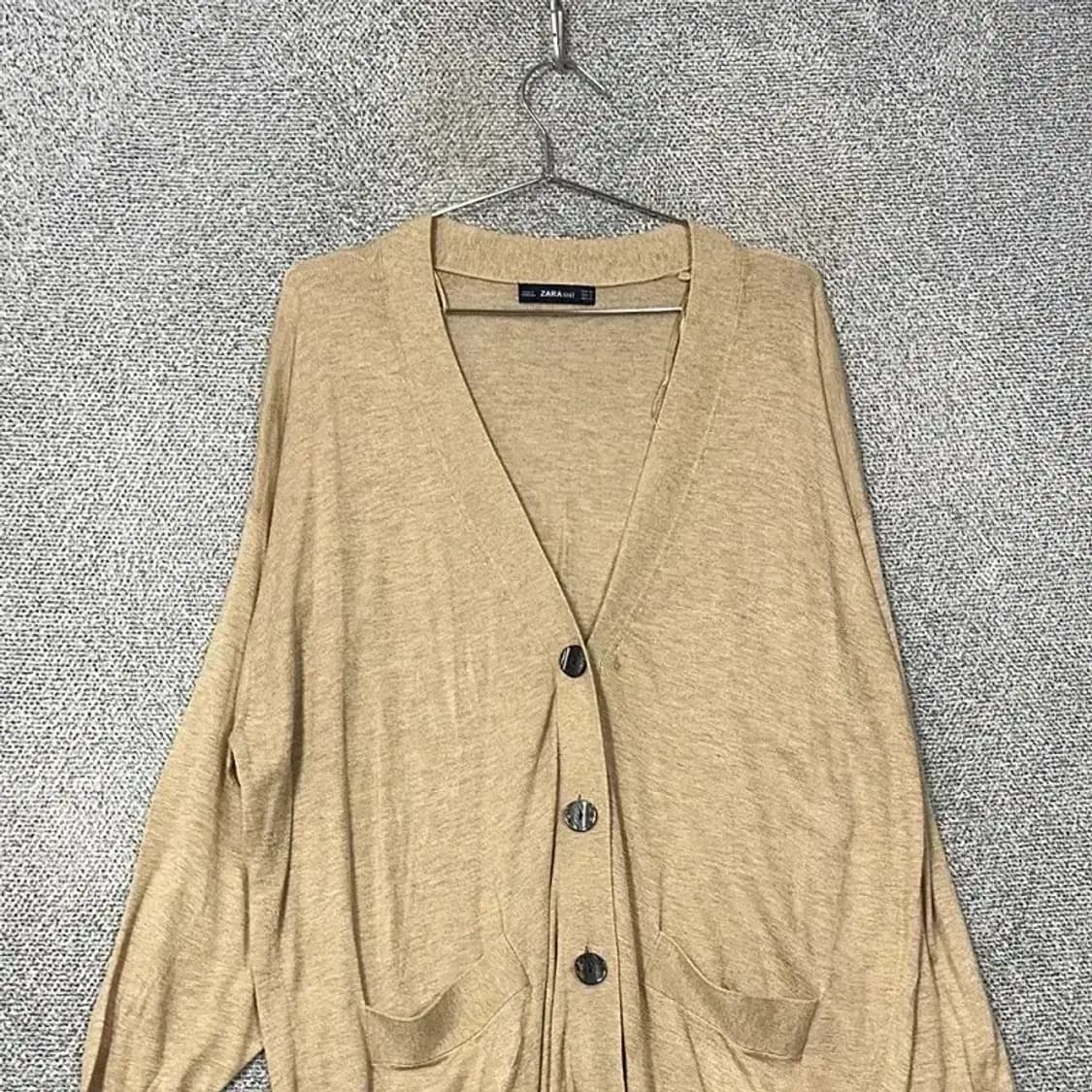 자라 베이지 롱 가디건 M 상품이미지3