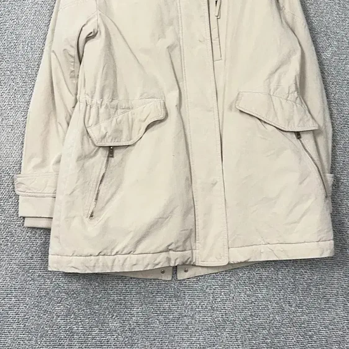 시슬리 퍼 야상 크림 패딩 코트 42 상품이미지4