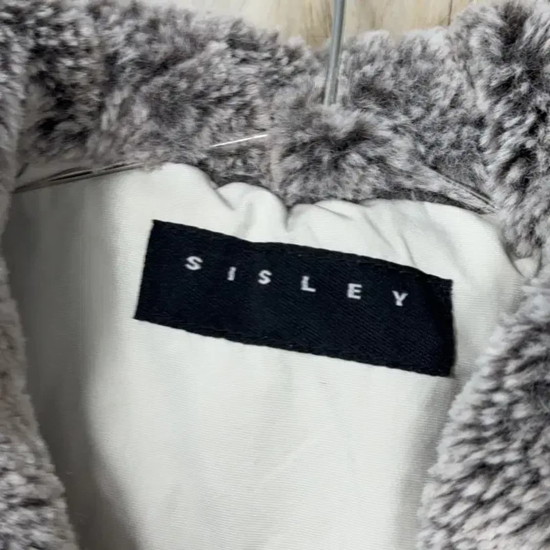 시슬리 퍼 야상 크림 패딩 코트 42 상품이미지6