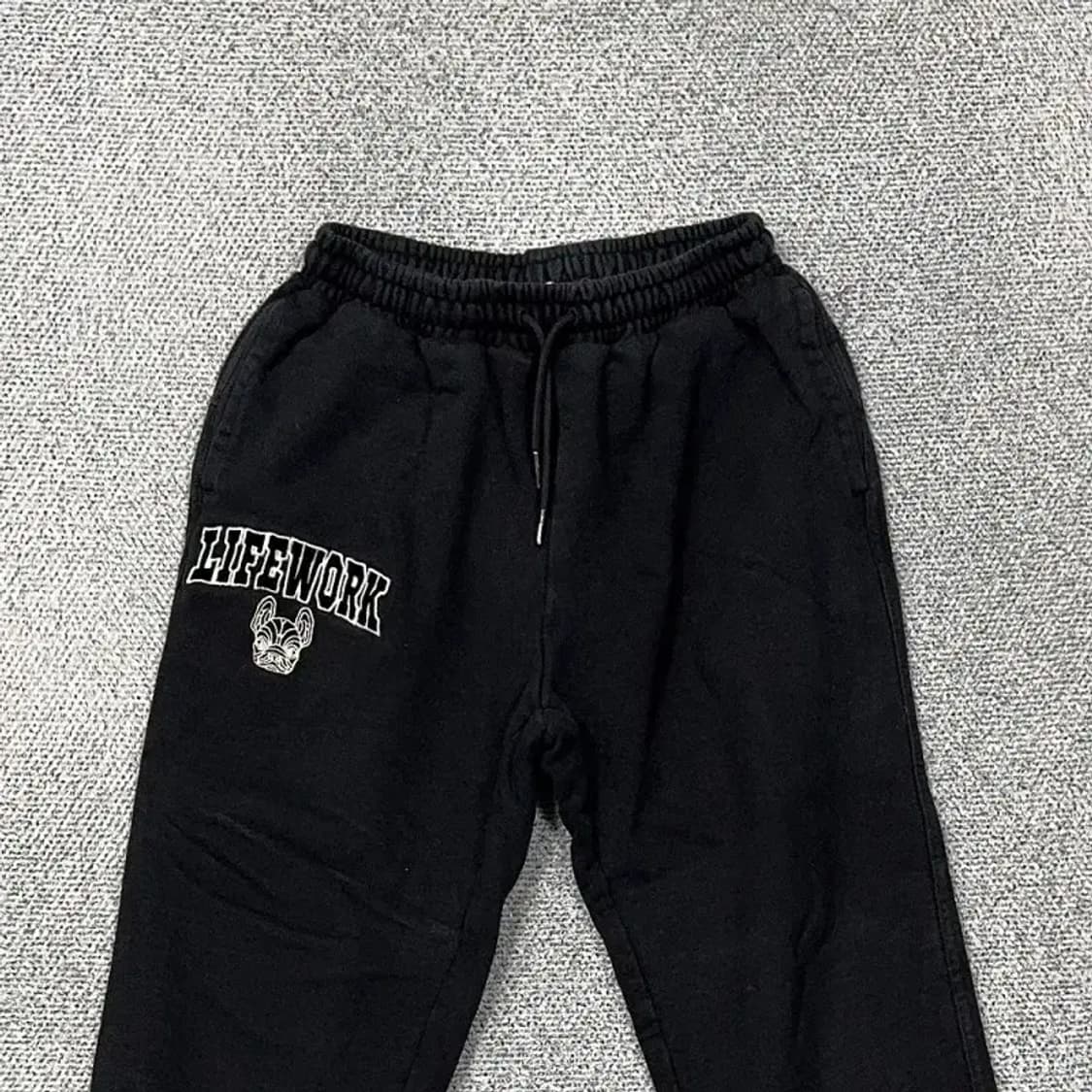 라이프워크 패치 로고 블랙 조거팬츠 S 상품이미지3