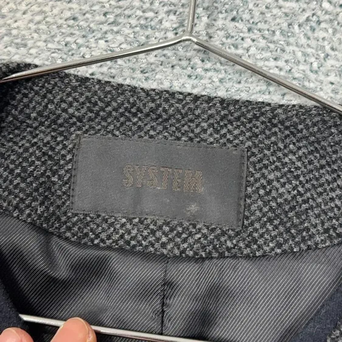 한섬 시스템 포켓 그레이 울 자켓 S 상품이미지3