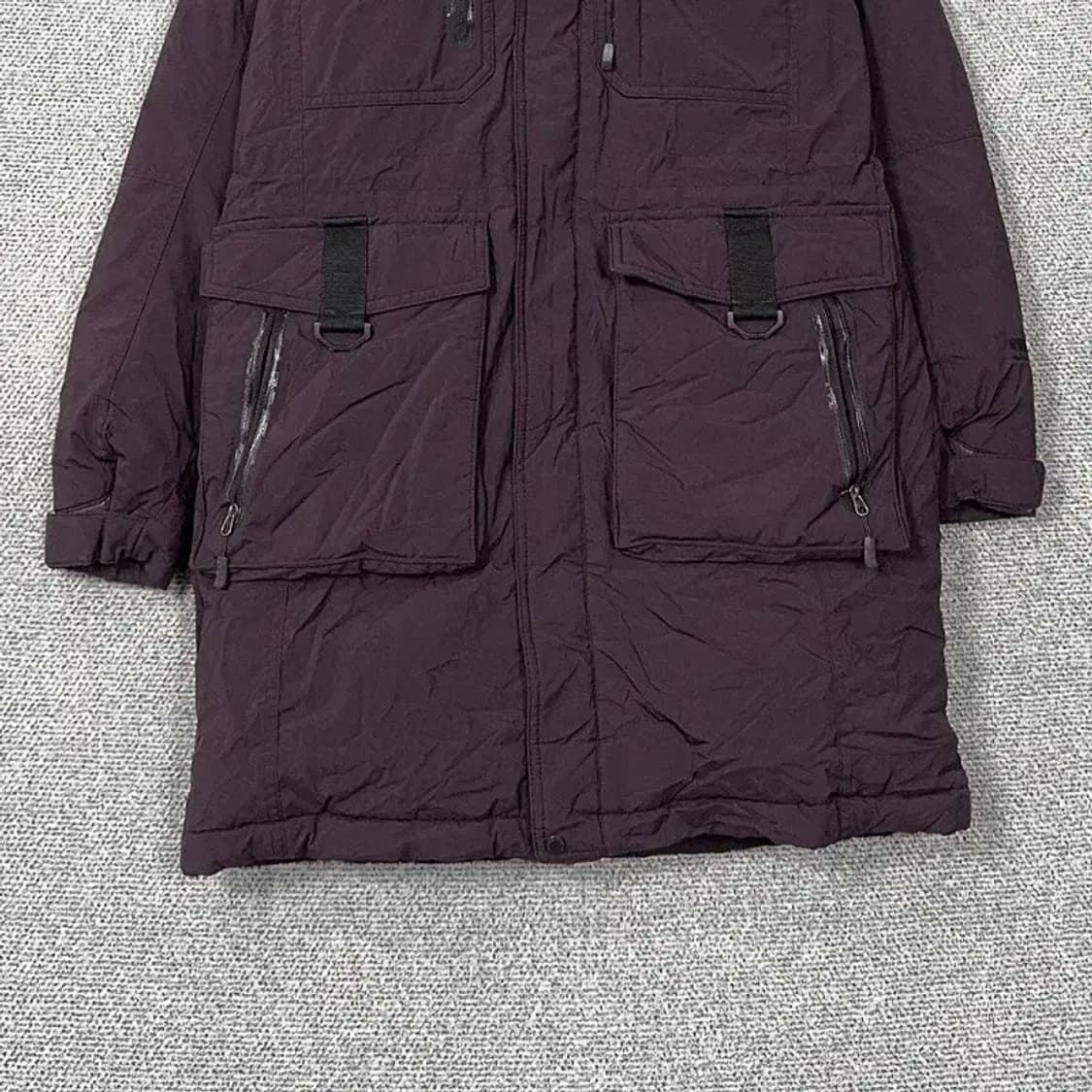 코오롱 여성 구스다운 퍼플 퍼 롱패딩 90 상품이미지4