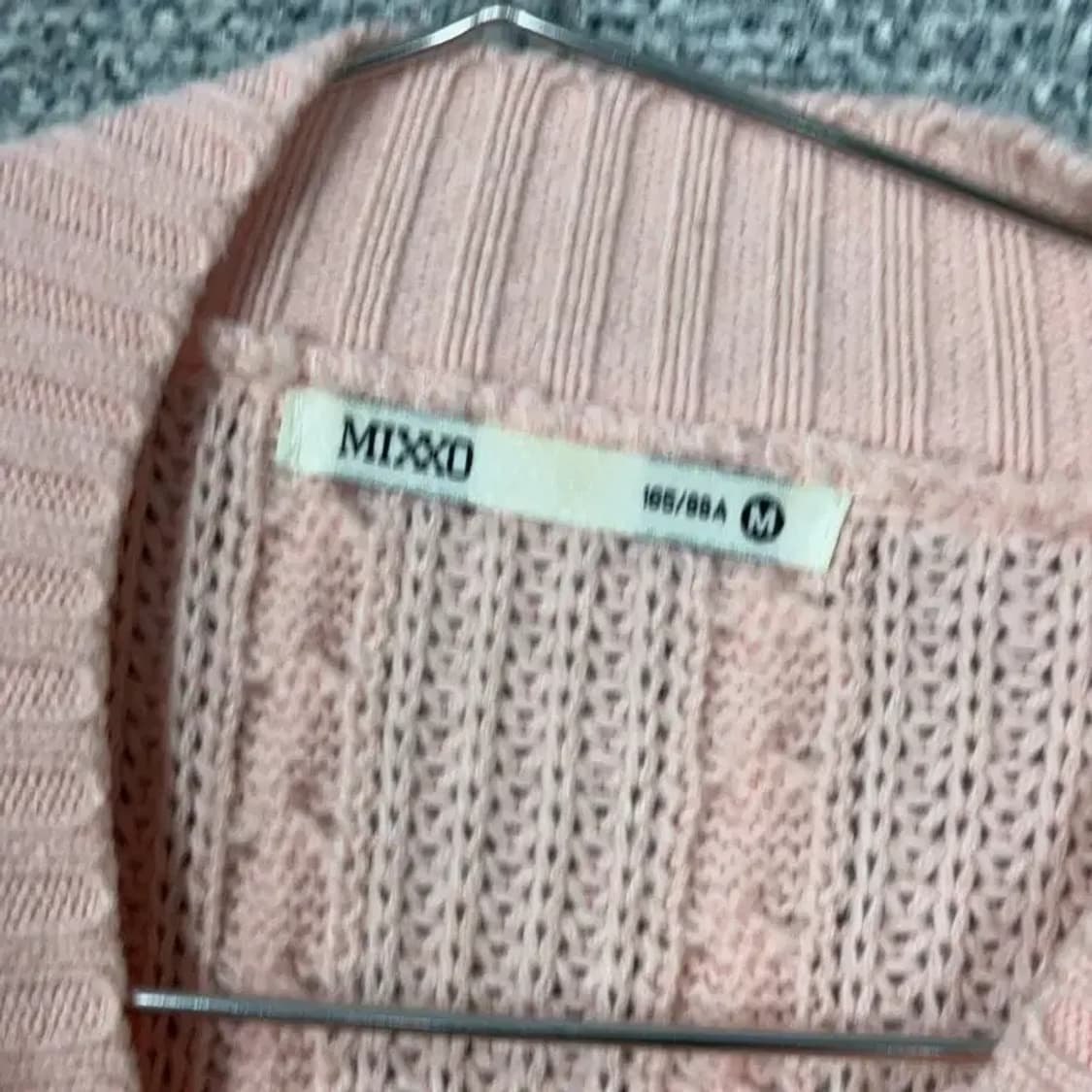 미쏘 크롭 라이트 핑크 니트 M 상품이미지3