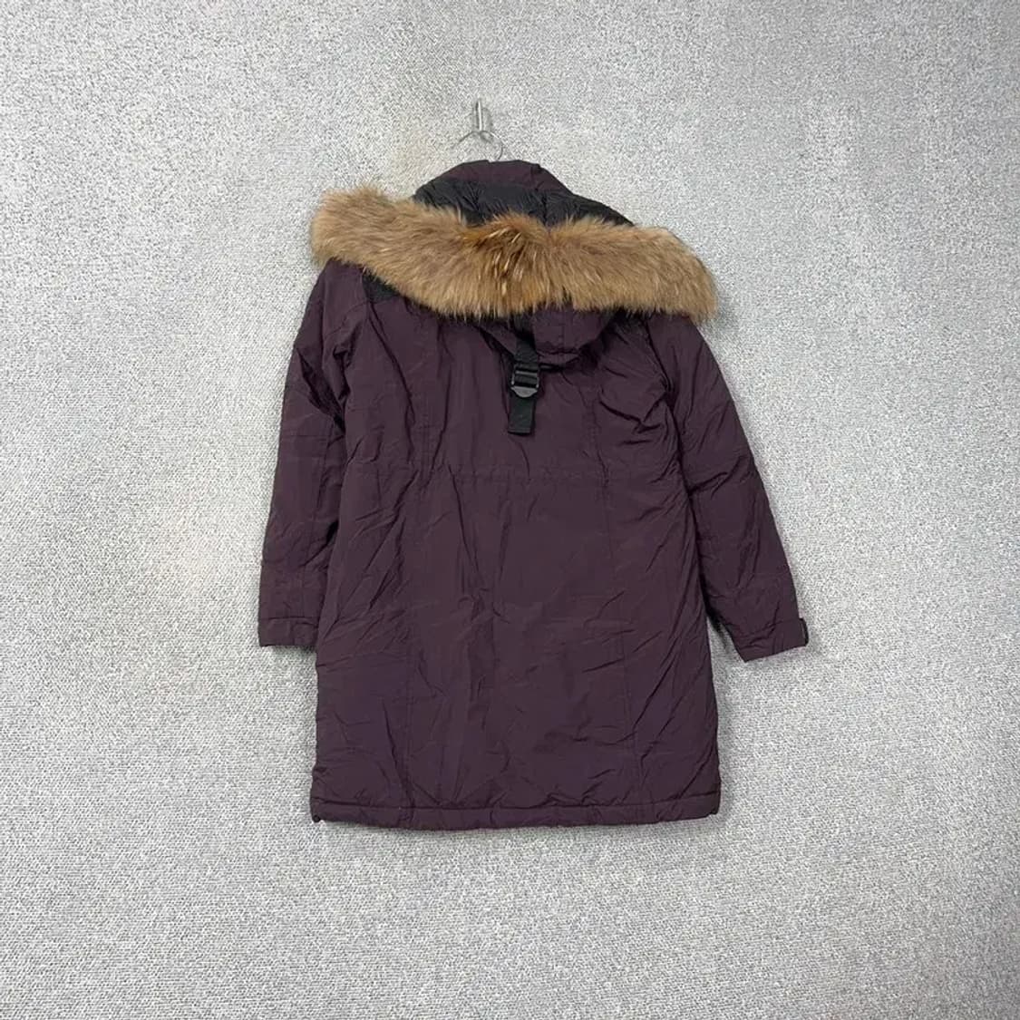 코오롱 여성 구스다운 퍼플 퍼 롱패딩 90 상품이미지2