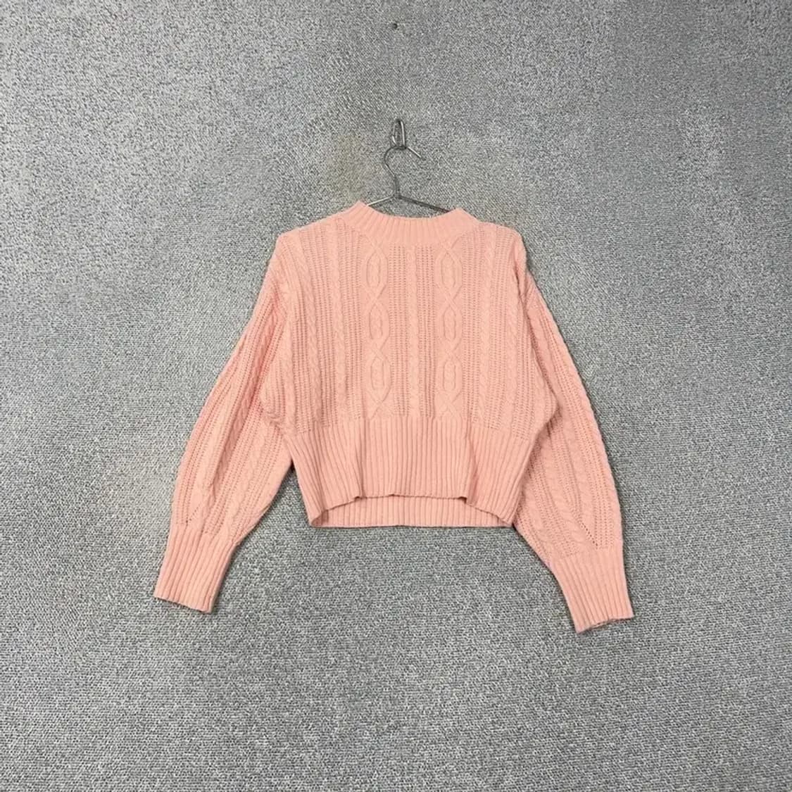 미쏘 크롭 라이트 핑크 니트 M 상품이미지1