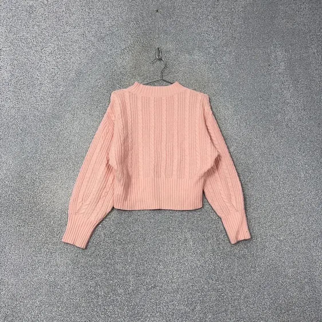 미쏘 크롭 라이트 핑크 니트 M 상품이미지2