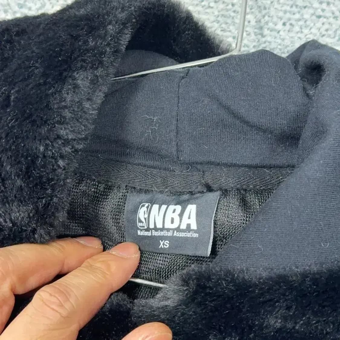 NBA 시카고불스 양털 블랙 후드티 XS 상품이미지3