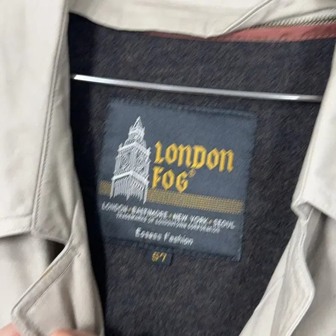 런던포그 빈티지 오버핏 베이지 트렌치코트 100 상품이미지5