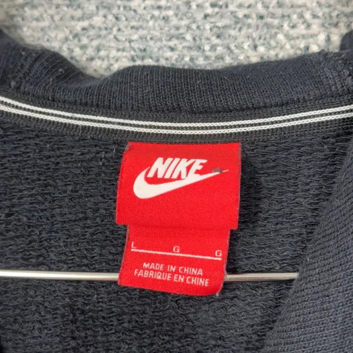 나이키 블랙 로고 단가라 오버핏 후드집업 L 상품이미지3