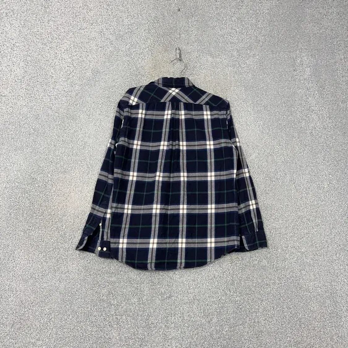 해지스 체크 네이비 로고 코튼 셔츠 100 상품이미지2