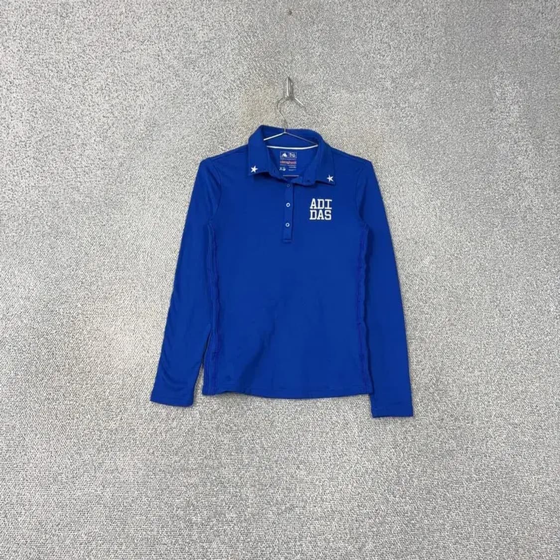 아디다스 블루 로고 여성 기능성 카라티 XS 상품이미지1