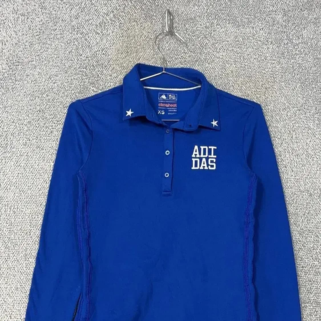 아디다스 블루 로고 여성 기능성 카라티 XS 상품이미지3