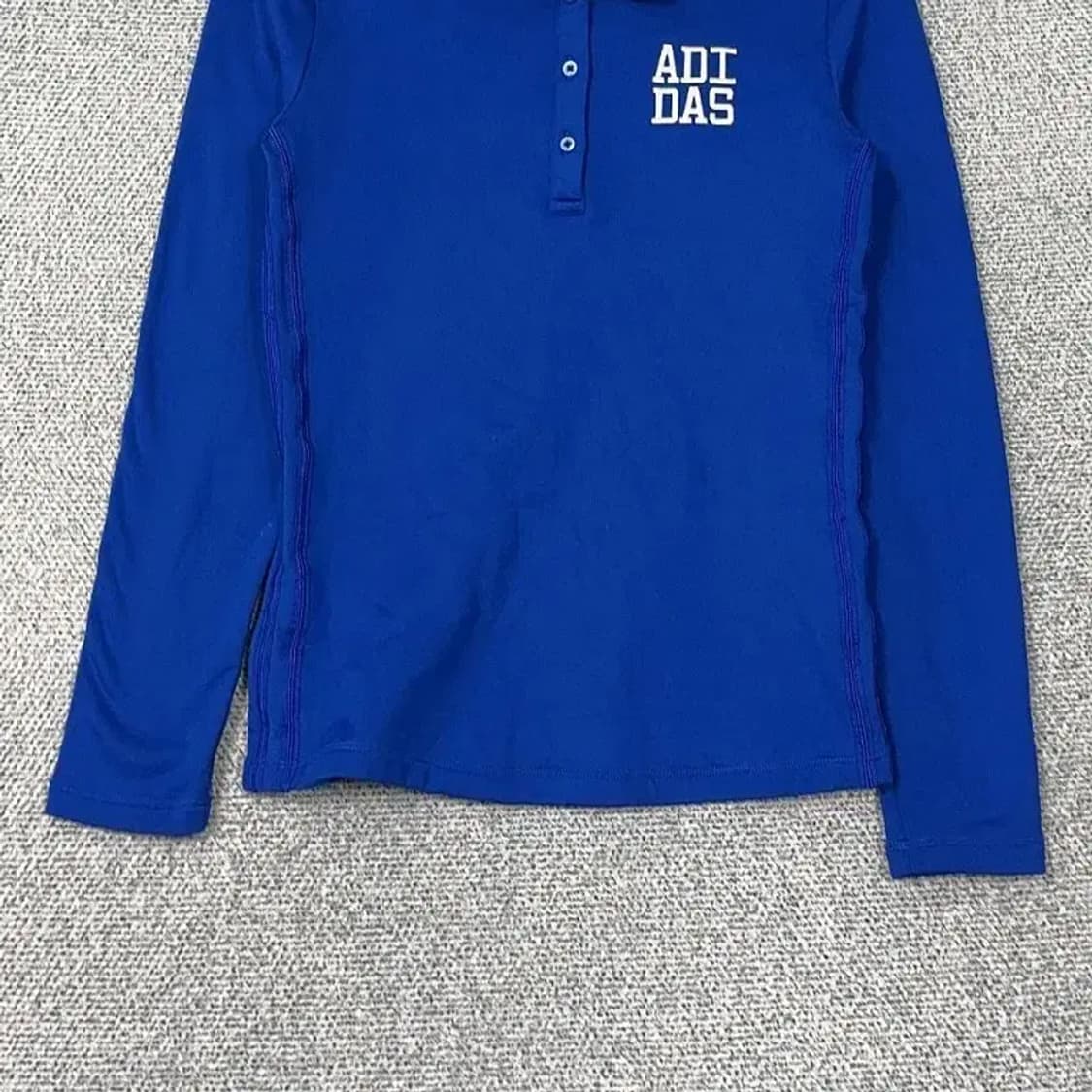 아디다스 블루 로고 여성 기능성 카라티 XS 상품이미지4