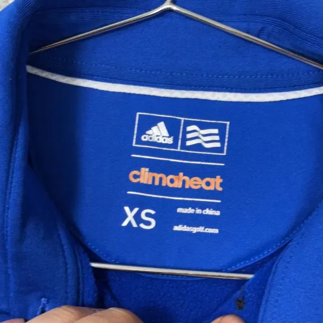 아디다스 블루 로고 여성 기능성 카라티 XS 상품이미지5