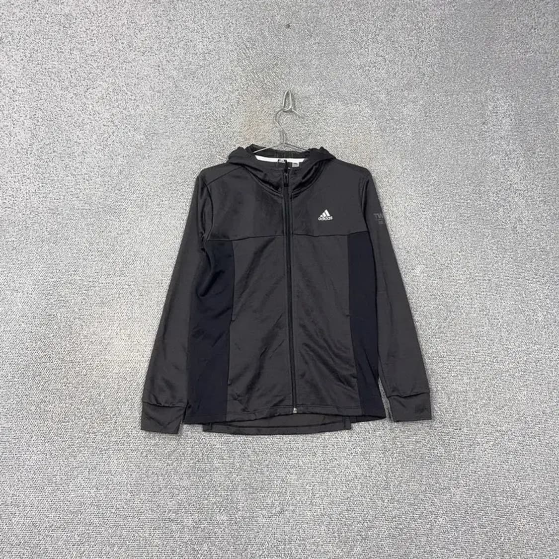 아디다스 그레이 오리지날 로고 기능성 후드집업 저지 L 상품이미지1