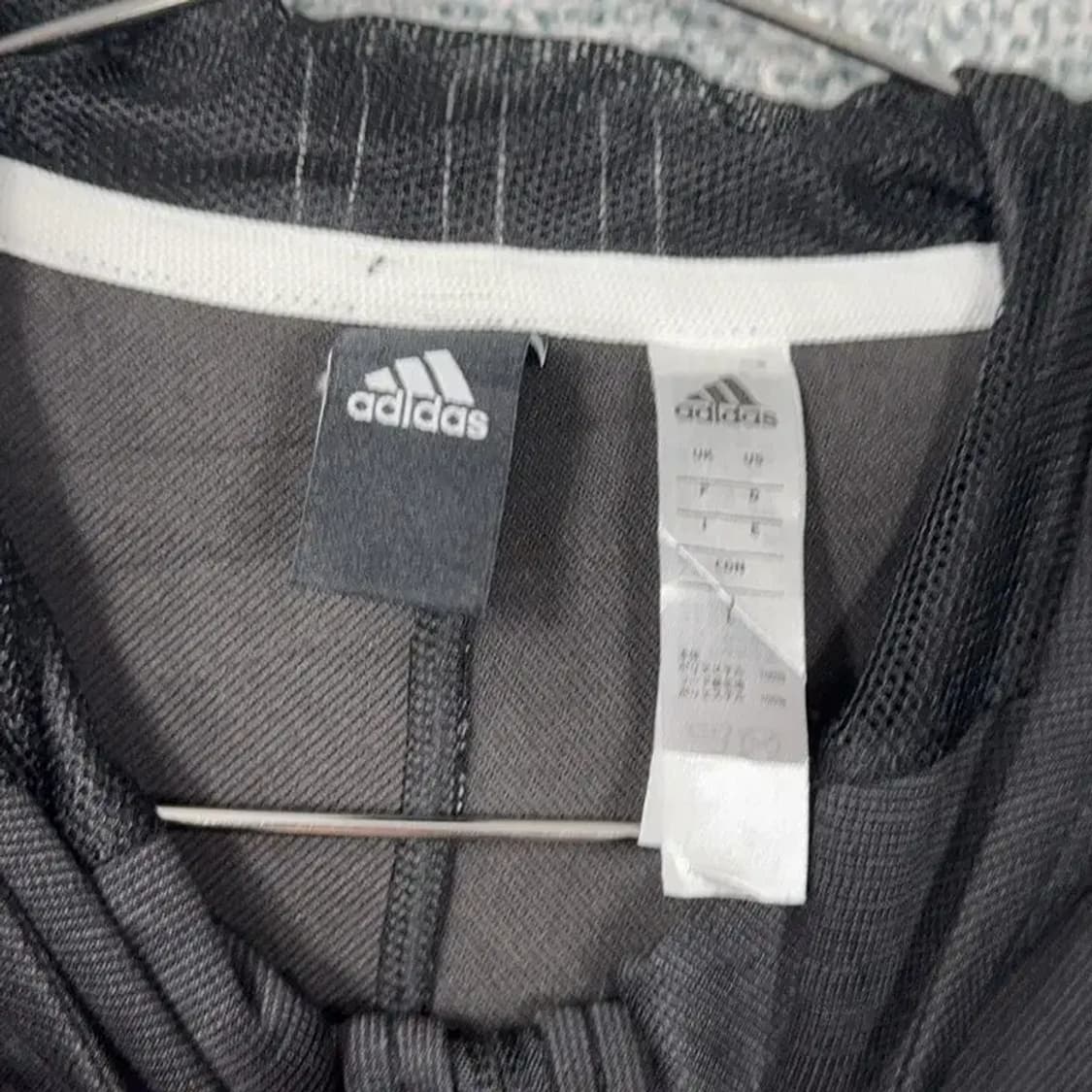 아디다스 그레이 오리지날 로고 기능성 후드집업 저지 L 상품이미지3