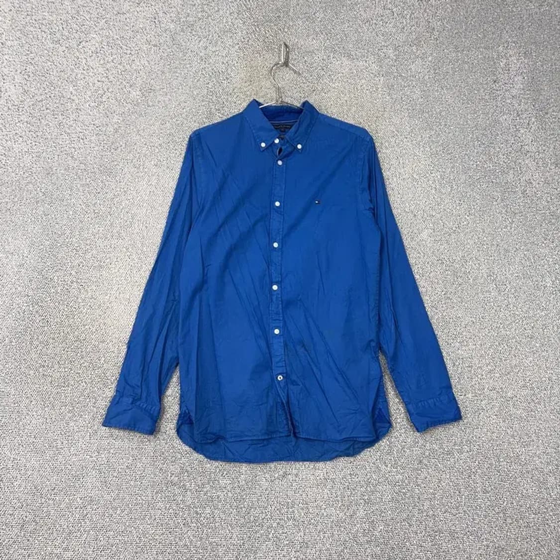 타미힐피거 블루 로고 코튼 셔츠 M 상품이미지1