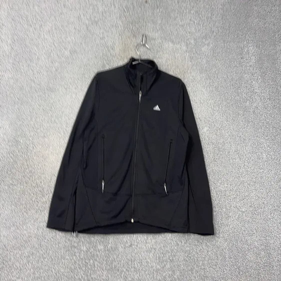 아디다스 블랙 로고 기능성 집업 저지 110 상품이미지1