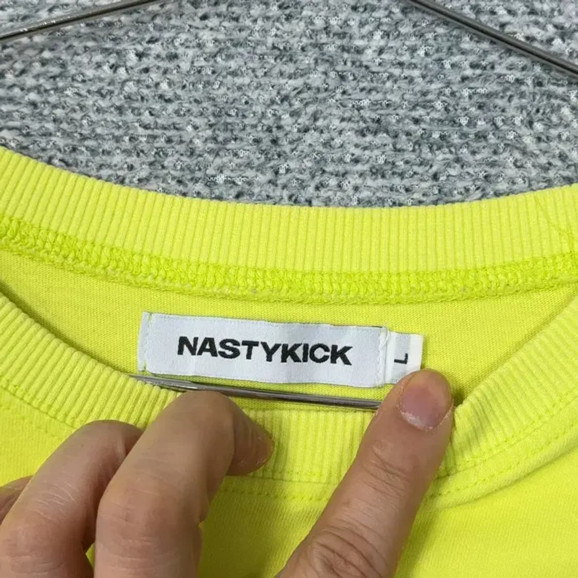 내스티킥 형광 로고 롱슬리브 긴팔티 L 상품이미지4