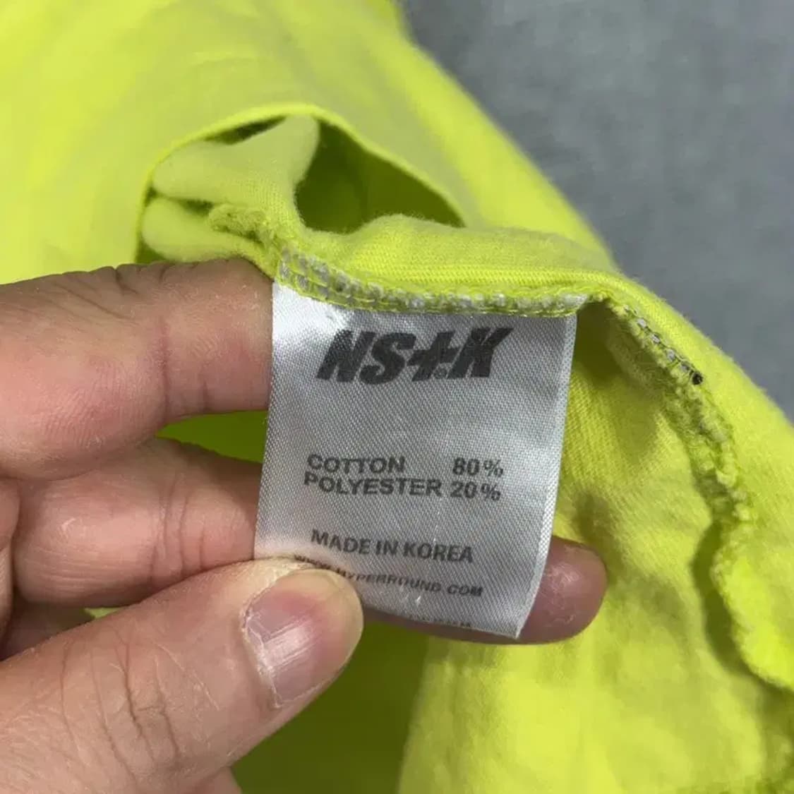 내스티킥 형광 로고 롱슬리브 긴팔티 L 상품이미지5
