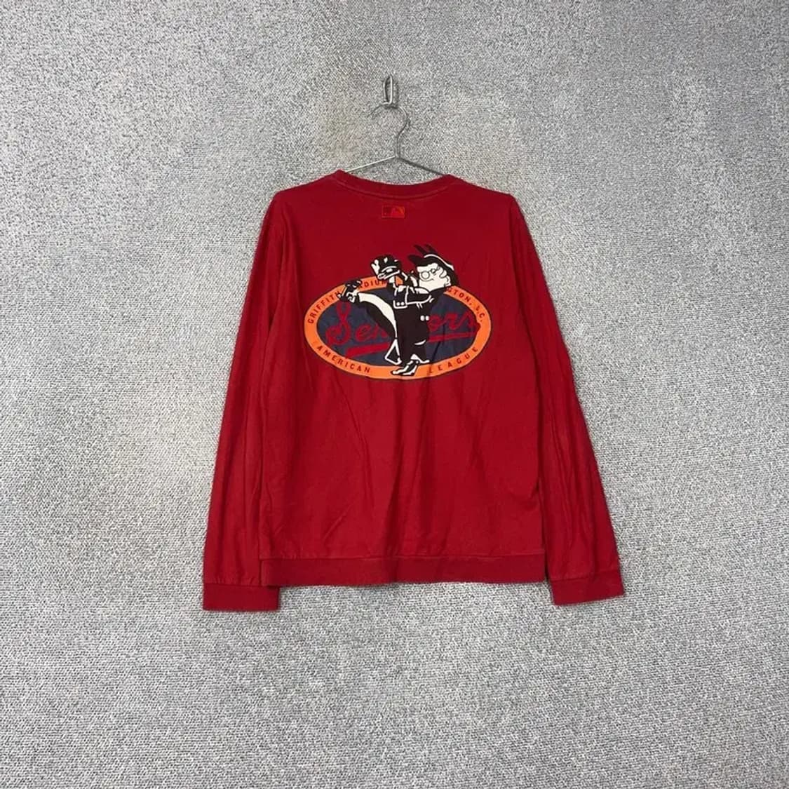 MLB 빈티지 백프린팅 로고 레드 맨투맨 100 상품이미지2