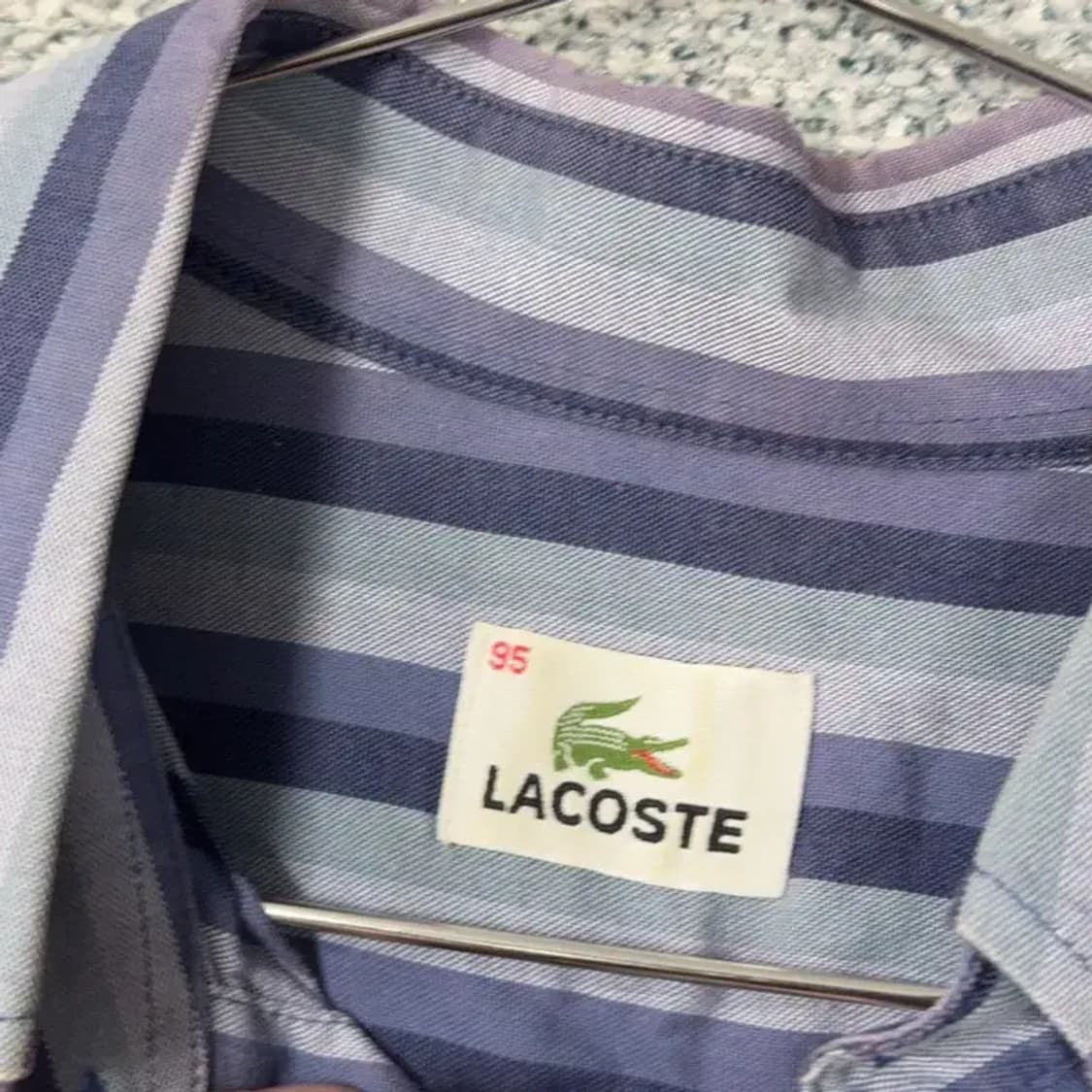 라코스테 빈티지 스트라이프 코튼 셔츠 95 상품이미지3
