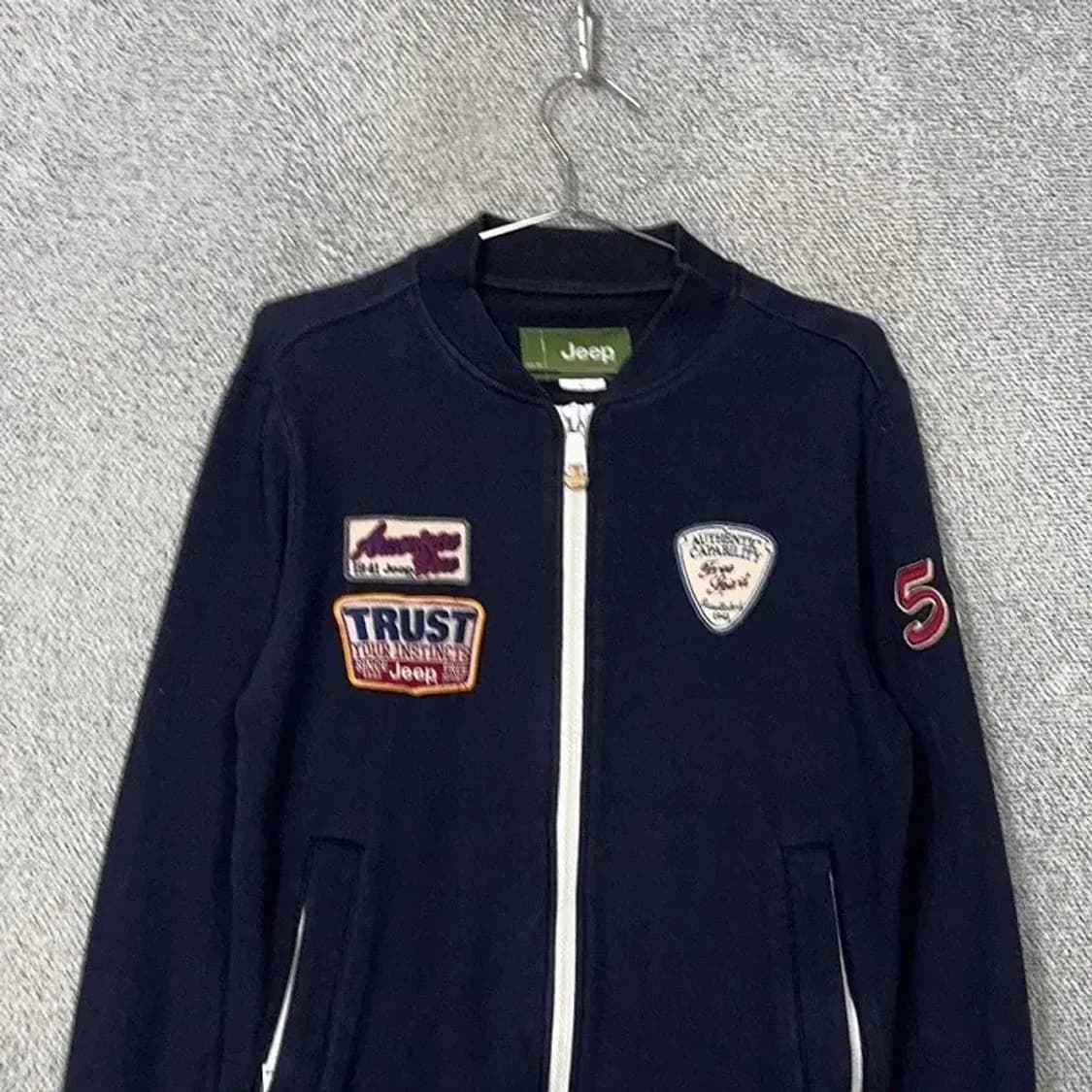지프 빈티지 패치 로고 네이비 코튼 집업 M 상품이미지3