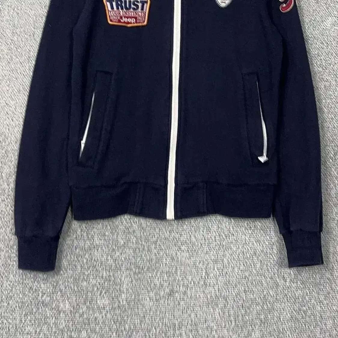 지프 빈티지 패치 로고 네이비 코튼 집업 M 상품이미지4