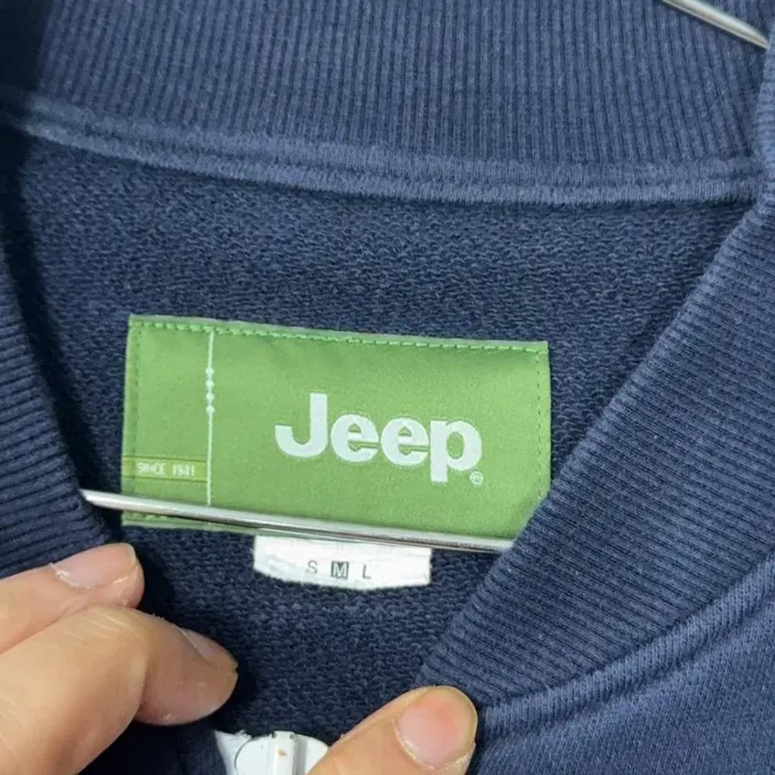 지프 빈티지 패치 로고 네이비 코튼 집업 M 상품이미지5
