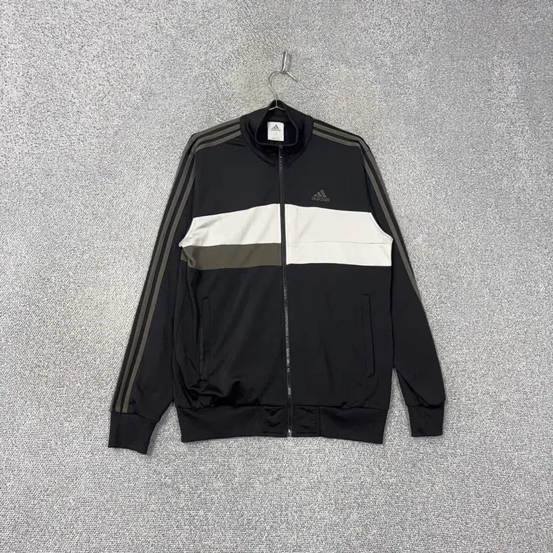 아디다스 딥카키 로고 트랙탑 집업 저지 100 상품이미지1