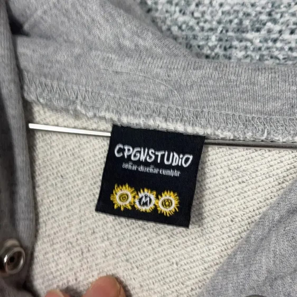 CPGN STUDIO 프린팅 빈티지 그레이 후드티 M 상품이미지4