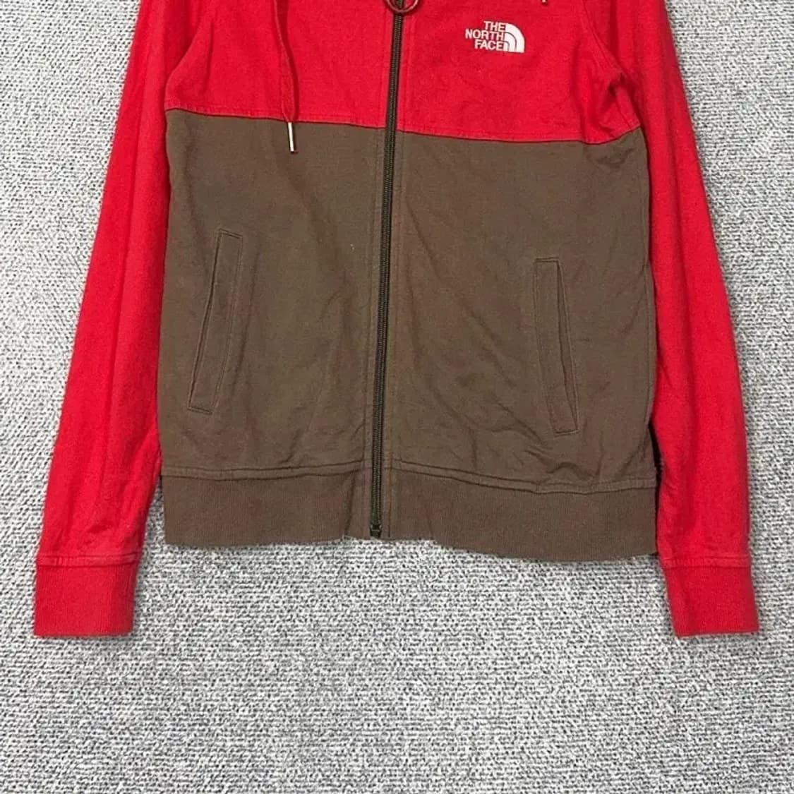 노스페이스 화이트라벨 레드 브라운 로고 후드집업 85 상품이미지4