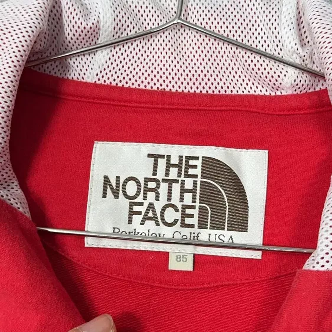 노스페이스 화이트라벨 레드 브라운 로고 후드집업 85 상품이미지5