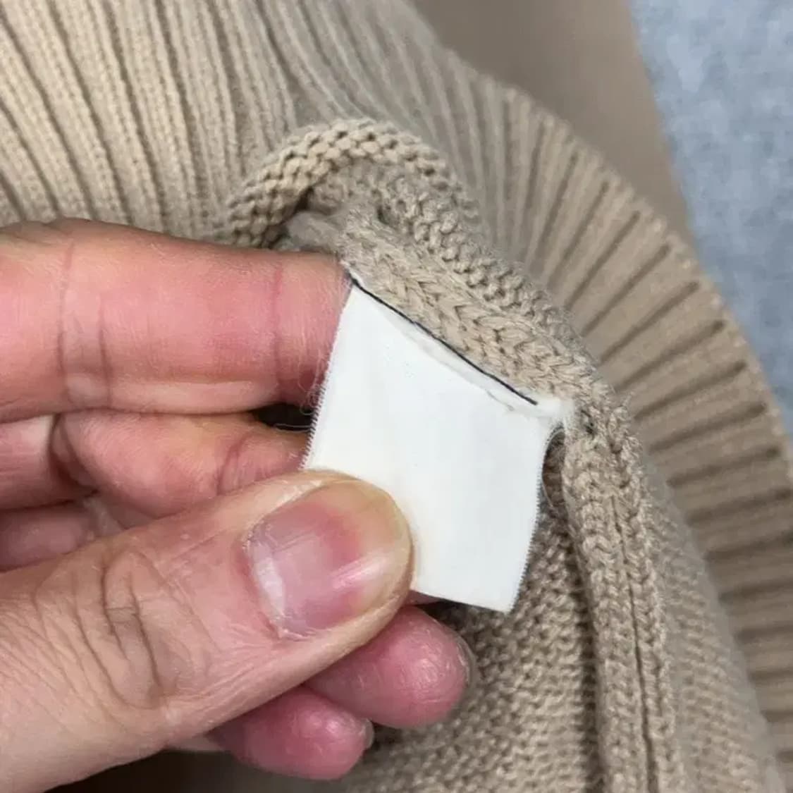 콜롬비아 클래식 빈티지 베이지 니트 100 상품이미지4