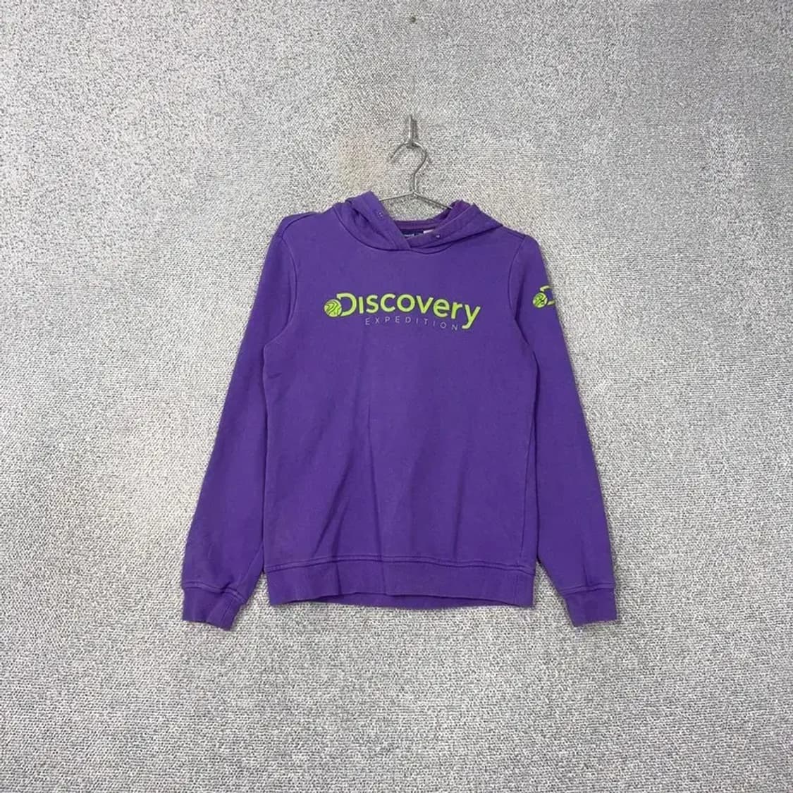 디스커버리 프린팅 퍼플 로고 캐주얼 후드티 90 상품이미지1