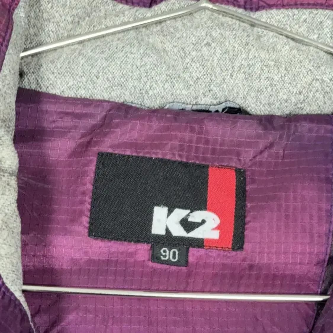 K2 퍼플 로고 여성 거위털 구스다운 방한 패딩 90 상품이미지5