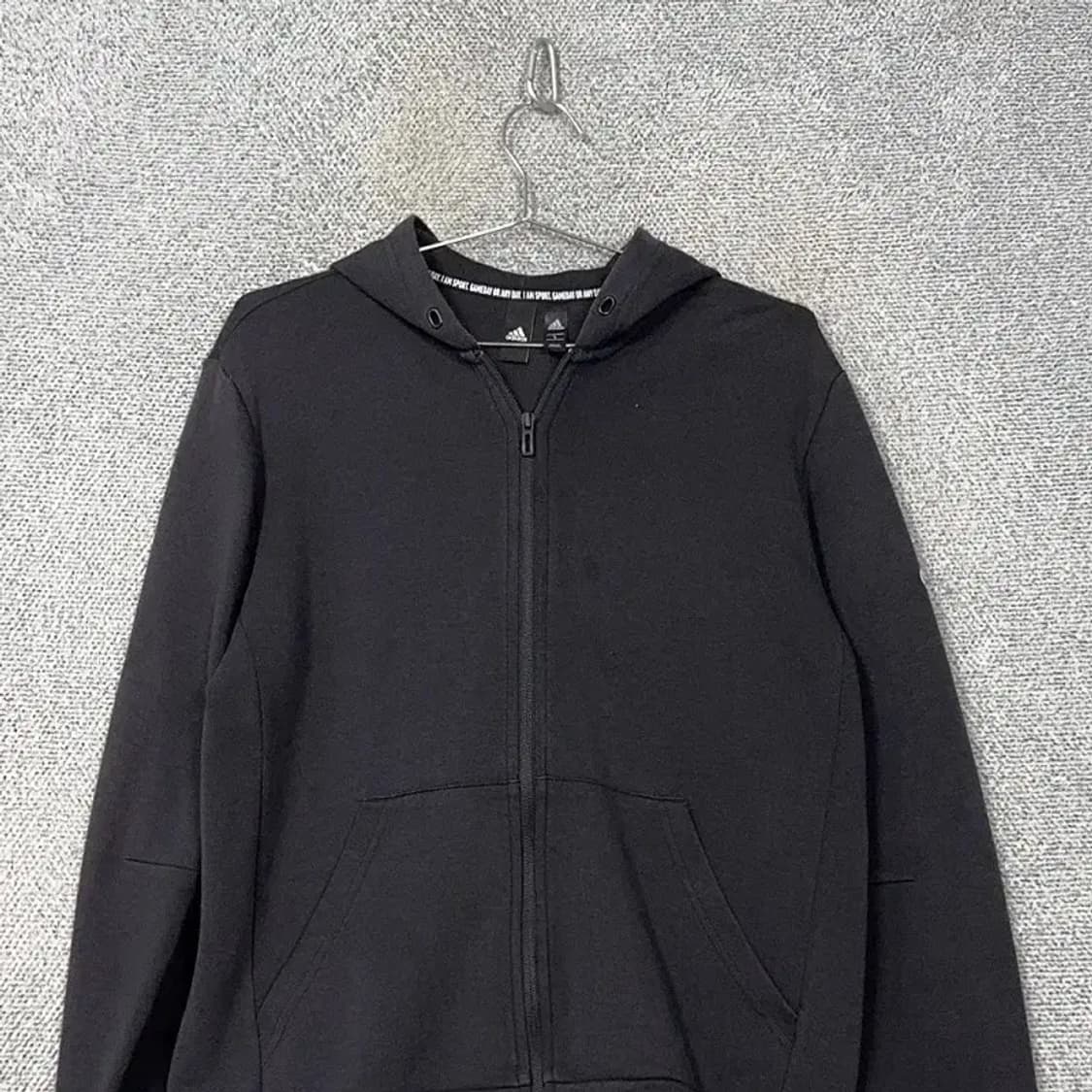 아디다스 블랙 남성 캐주얼 후드집업 L 상품이미지3