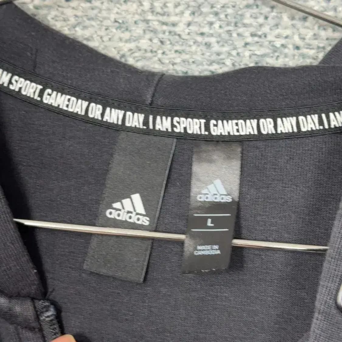 아디다스 블랙 남성 캐주얼 후드집업 L 상품이미지5