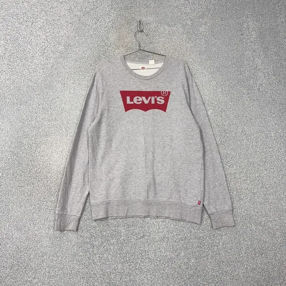 리바이스 빈티지 프린팅 라이트 그레이 맨투맨 M 상품이미지1