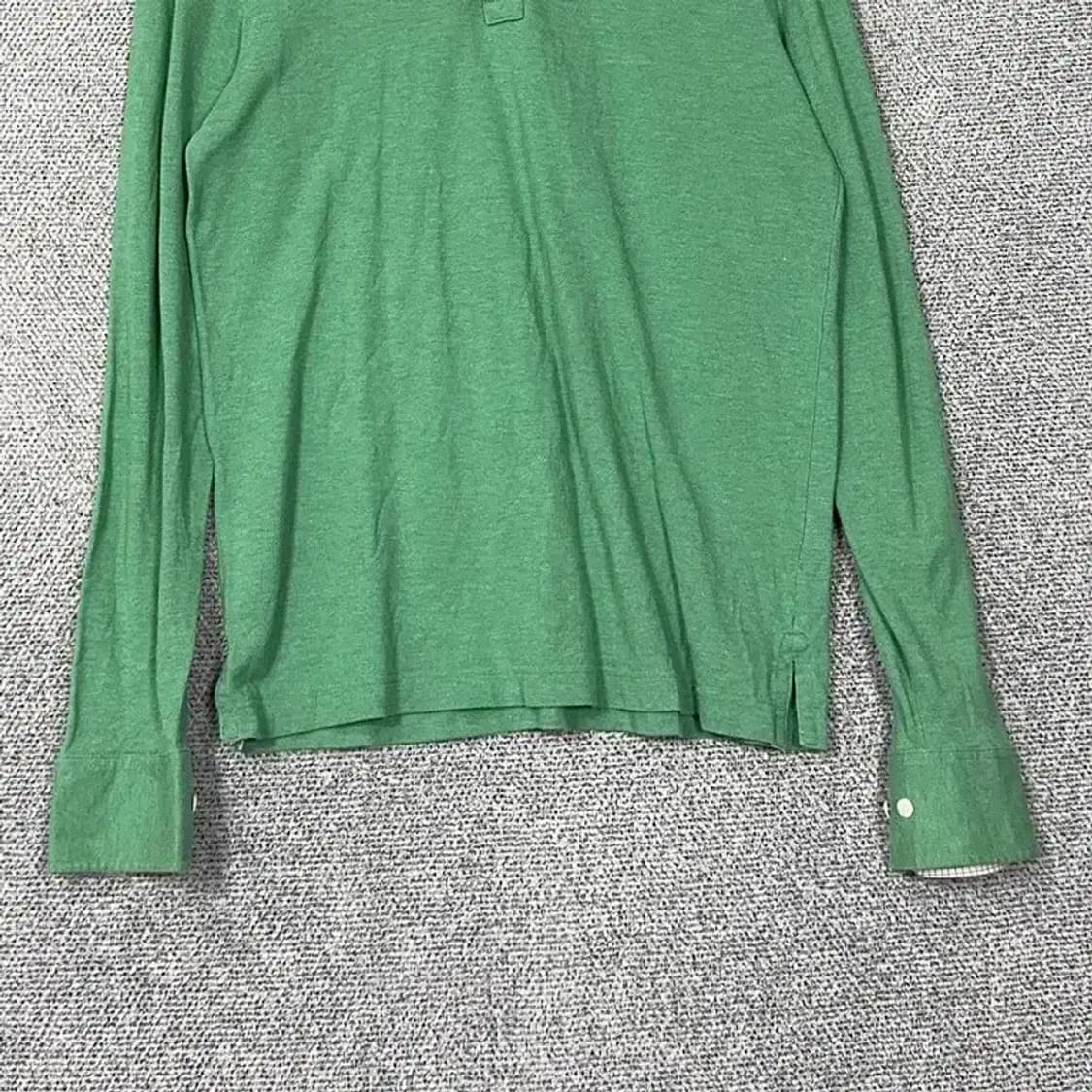 해지스 로고 캐주얼 그린 긴팔 카라티 100 상품이미지4