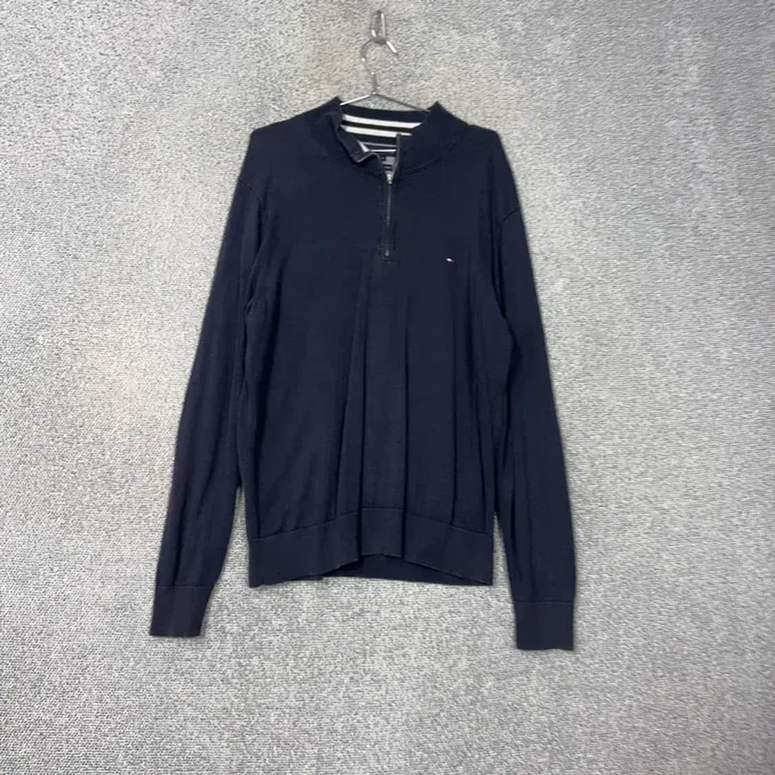 타미힐피거 로고 반집업 네이비 니트 XL 상품이미지1