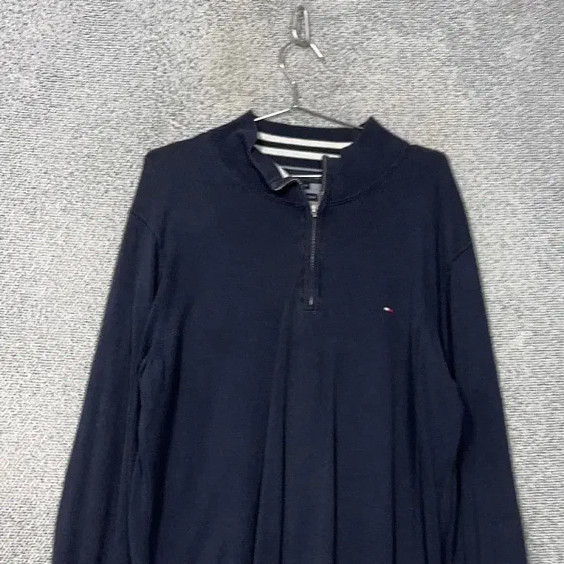타미힐피거 로고 반집업 네이비 니트 XL 상품이미지3