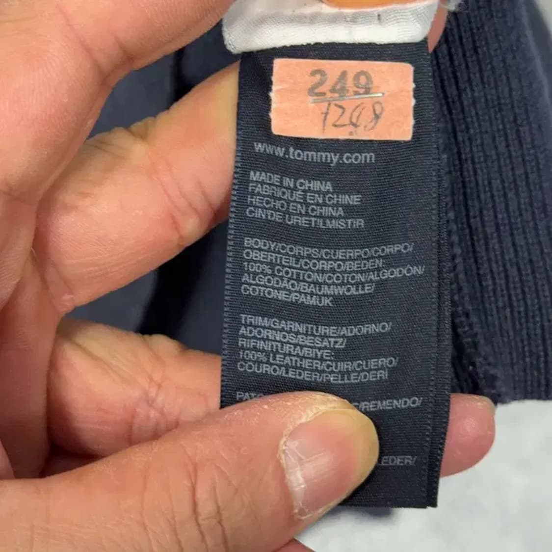 타미힐피거 로고 반집업 네이비 니트 XL 상품이미지6