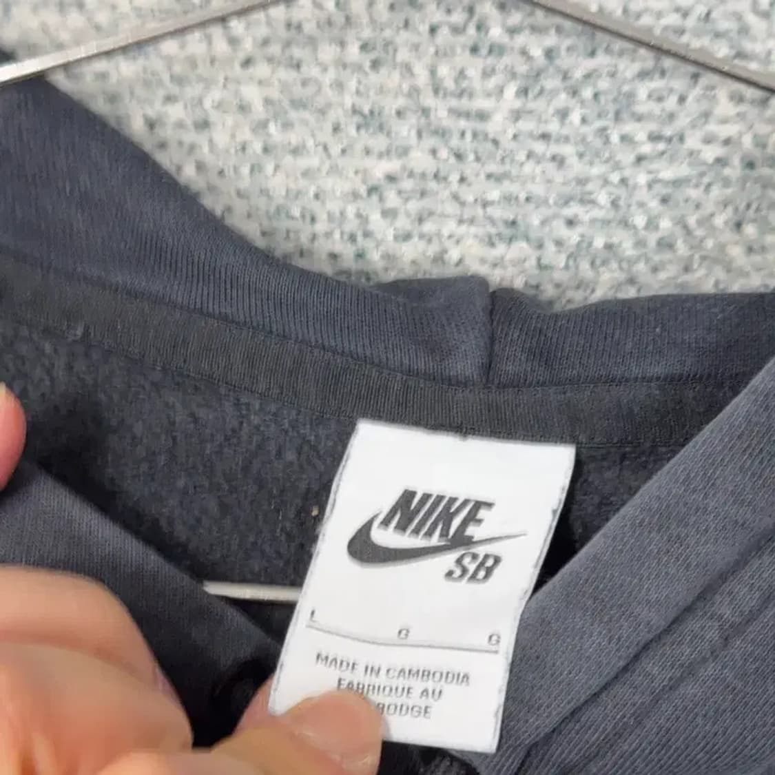 나이키 SB 로고 블랙 후드티 L 상품이미지3