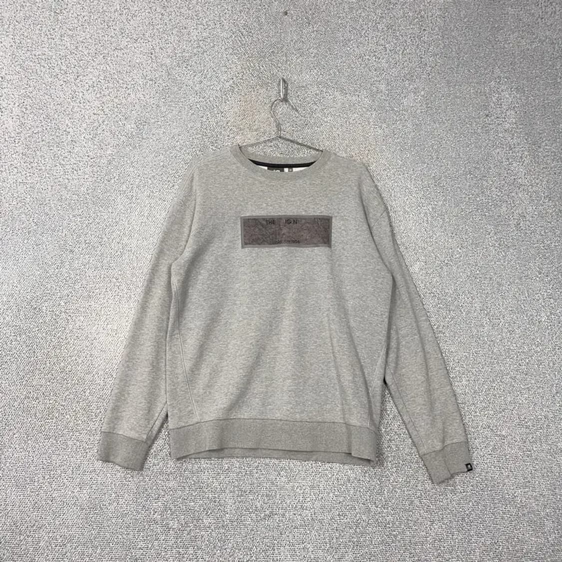 뉴발란스 박스로고 그레이 맨투맨 L 상품이미지1